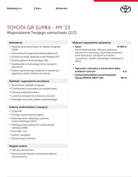 Toyota Supra V 2.0 258KM 2023 Toyota Supra, zdjęcie 18