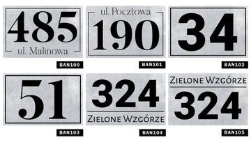 АДРЕСНАЯ ДОСКА ПВХ 32x21 НОМЕР ДОМА Множество дизайнов