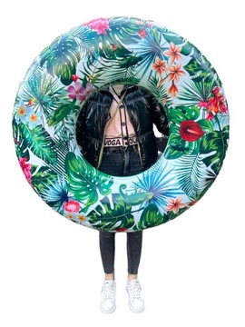 KOŁO DO PŁYWANIA 120 CM XXL TROPICAL BAHAMA LIŚCIE kwiatki duże potężne