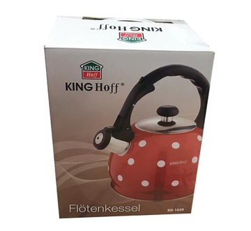 Czajnik tradycyjny emaliowany 2l w kropki Kinghoff