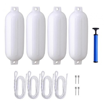 4x защитные диски на бамперах для крыльев лодки белого цвета