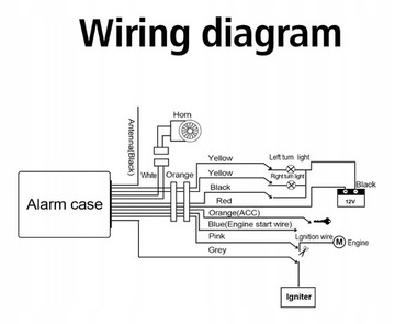 Комплект охранной сигнализации для мотоцикла