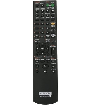 PILOT DO SONY STR-DG520 STR-DG520B STR-DG710 RM-AAU022