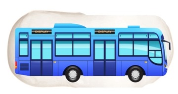 PODUSZKA KSZTAŁTKA AUTOBUS niebieski