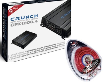 Wzmacniacz CRUNCH GPX1200.4 + kable Mac Audio