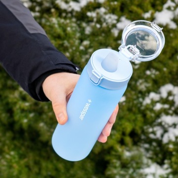 Стеклянная бутылка-фильтр Wessper ActiveMax 0,68л синяя + 3x ВСТАВКА