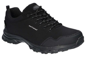 MĘSKIE BUTY TREKKINGOWE AMERICAN CLUB CZARNE SPORTOWE SOFTSHELL R 48