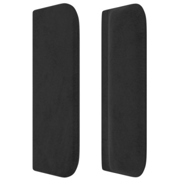 vidaXL Подголовник для ушей Черный 93x16x78/88 см Бархат