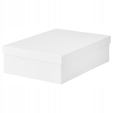IKEA TJENA Pojemnik z pokrywą, biały, 25x35x10 cm