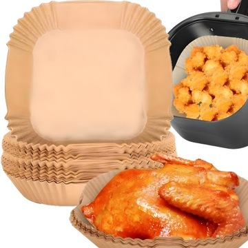 PAPIER DO PIECZENIA WKŁADKI DO FRYTKOWNICY POWIETRZNEJ 50szt AIR FRYER 16cm