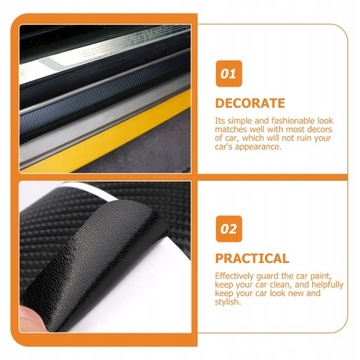 24 шт. Защитная пленка для порога из углеродного волокна