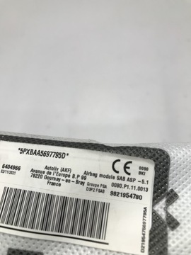 ПОДУШКА БЕЗОПАСНОСТИ СИДЕНЬЕ ЛЕВОЕ ПРАВОЕ OPEL CORSA F 19-