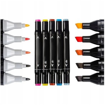 АЛКОГОЛЬНЫЕ МАРКЕРЫ 80 ШТ. Маркеры Маркеры Двусторонние маркеры Pro + СУМКА