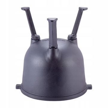 KOCIOŁEK MYŚLIWSKI ŻELIWNY GARNEK NA OGNISKO STOJĄCY 10L KAMILLE