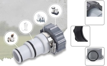 4x ZŁĄCZKA REDUKCJA DO WĘŻY DLA POMP WĘŻE BASENY ADAPTER DO INTEX 32-38MM
