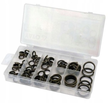 НАБОР YATO ИЗ МЕТАЛЛИЧЕСКИХ И РЕЗИНОВЫХ ШАЙБ. 90 шт. СМЕШЕНИЕ РАЗМЕРОВ YT-068581