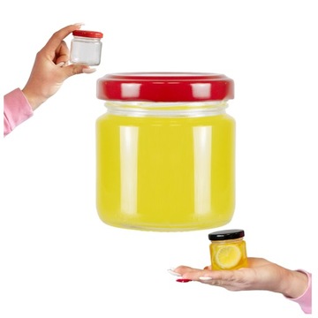 5x SŁOIK 100 ml POJEMNIK NA ŻYWNOŚĆ MIÓD DŻEM ŚWIECZKI PRZETWORY Z ZAKRĘTKĄ