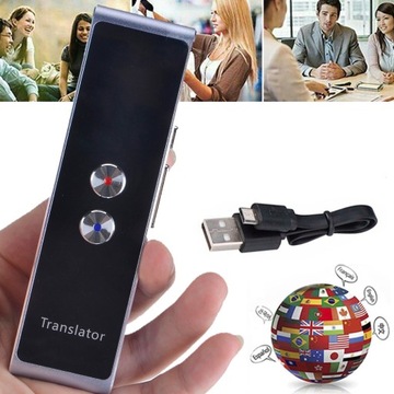 T8 ЭЛЕКТРОННЫЙ ПЕРЕВОДЧИК 33+ ЯЗЫКОВ ГОЛОСОВОЙ ПЕРЕВОДЧИК ЧЕРНЫЙ