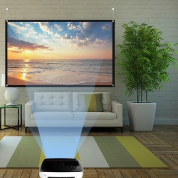 PROJEKTOR LCD EKRANY PROJEKCYJNE CZARNE KURTYNY