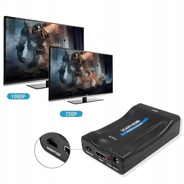 Адаптер-конвертер SCART в HDMI переходы