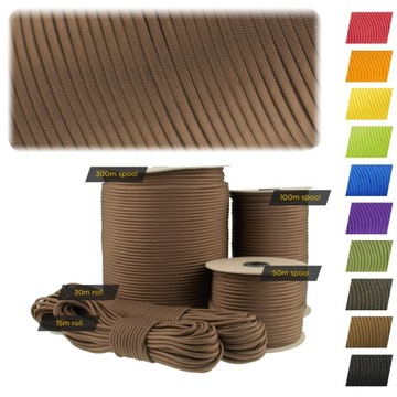 Linka EDCX 4mm Paracord 550 - (Chocolate, 15 m)