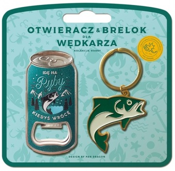 OTWIERACZ i BRELOK dla WĘDKARZA prezent ZESTAW new