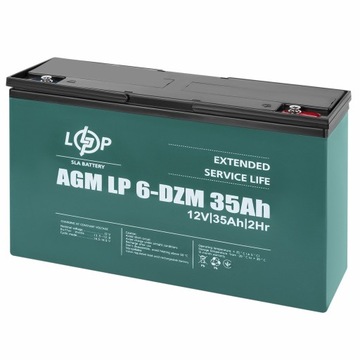 AKUMULATOR TRAKCYJNY DO ŁODZI MASZYN PRZEMYSŁOWYCH LP 6-DZM 12V 35AH 210Wh