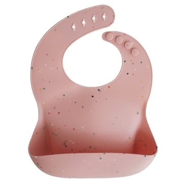 ŚLINIAK SILIKONOWY POWDER PINK CONFETTI MUSHIE