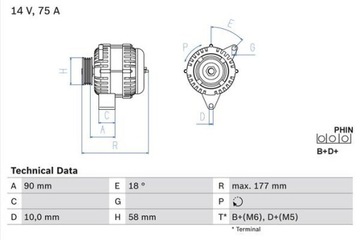 ALTERNÁTOR 0 986 049 111 BOSCH SMART CABRIO