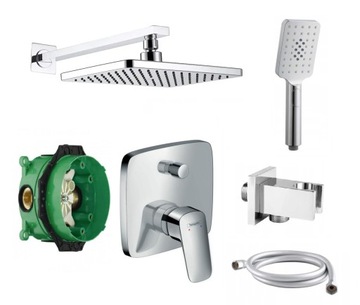 Zestaw podtynkowy z baterią Hansgrohe Logis deszczownica 22