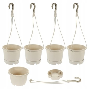 Plants Pot Decor Wiszące Doniczki Kosz 5 Szt