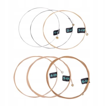 Струны: 6 струн для акустической гитары.