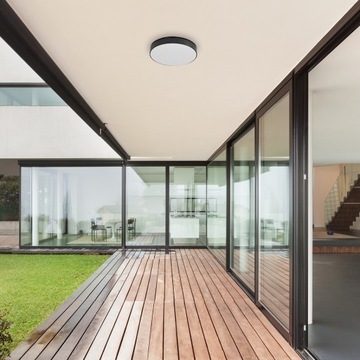 НАРУЖНЫЙ СВЕТОДИОДНЫЙ ПОТОЛОЧНЫЙ СВЕТИЛЬНИК 24ВТ МАТОВЫЙ ЧЕРНЫЙ БЕЛЫЙ RABALUX