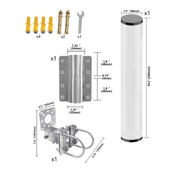 Монтажный комплект для прямоугольной телевизионной антенны Starlink V2, 9R