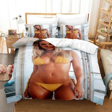 DZIECIĘCE SYPIALNIE KOŁDRA ZESTAWY SEKSOWNY WZÓR BIKINI GIRL KOMPLET POŚCIE