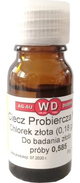 Ciecz Probiercza 10ml CHLOREK ZŁOTA 0,18g Au 3x