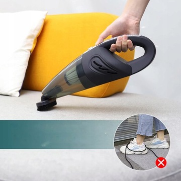 ODKURZACZ SAMOCHODOWY BEZPRZEWODOWY RĘCZNY MOCNY AKUMULATOROWY DO AUTA 120W