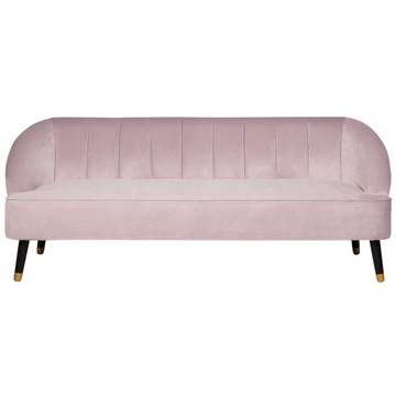 Sofa 3-osobowa welurowa różowa ALSVAG