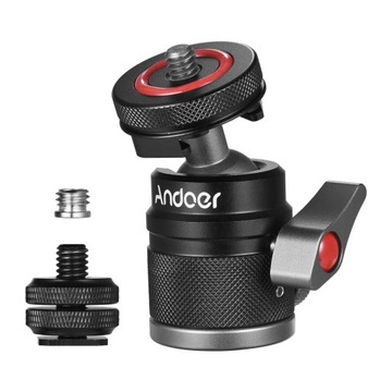 Mini adapter z głowicą kulową do montażu monitora Adapter zimnej stopki