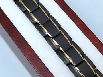 ЧЕРНОЕ ЗДОРОВЬЕ МУЖСКОЙ МАГНИТНЫЙ ЭНЕРГЕТИЧЕСКИЙ БРАСЛЕТ БОСТОН ЮВЕЛИРНЫЕ ИЗДЕЛИЯ