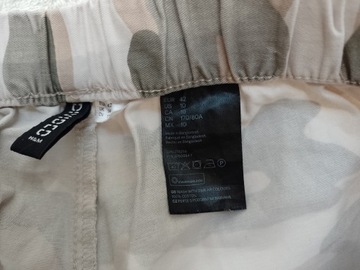 Spodnie bojówki moro materiałowe damskie H&M 42 14 piaski