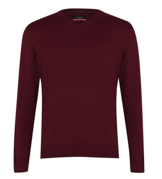 PIERRE CARDIN sweter swetr dekolt serek tu: M