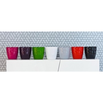 ЦВЕТОЧНЫЙ ВАЗ CRISTAL 20 СМ, КРАСНАЯ ПЛАСТИКОВАЯ КРЫШКА