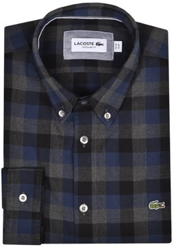 LACOSTE Checked Shirt Regular Fit koszula męska 100% bawełna M