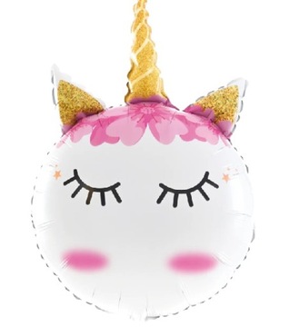 Balon foliowy JEDNOROŻEC śpiący 88x57 cm Urodziny