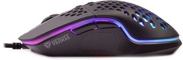 Mysz dla GRACZY GAMING-owa ULTRA LEKKA 6400DPI PODŚWIETLANA RGB 75g CZARNA