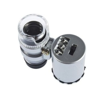 Ювелирная лупа, микроскоп 45x - светодиодное освещение