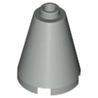 LEGO Cone - stożek 2x2x2 (3942c) j.szary 2szt