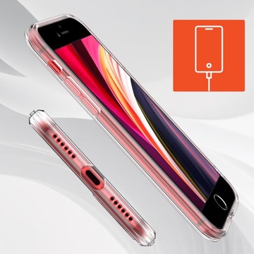 PRZEZROCZYSTY ETUI CASE SLIM PLECKI POKROWIEC DO IPHONE 7 8 SE 2020 2022