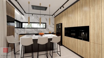 PROJEKT WNĘTRZ wizualizacje KUCHNIA ŁAZIENKA SALON